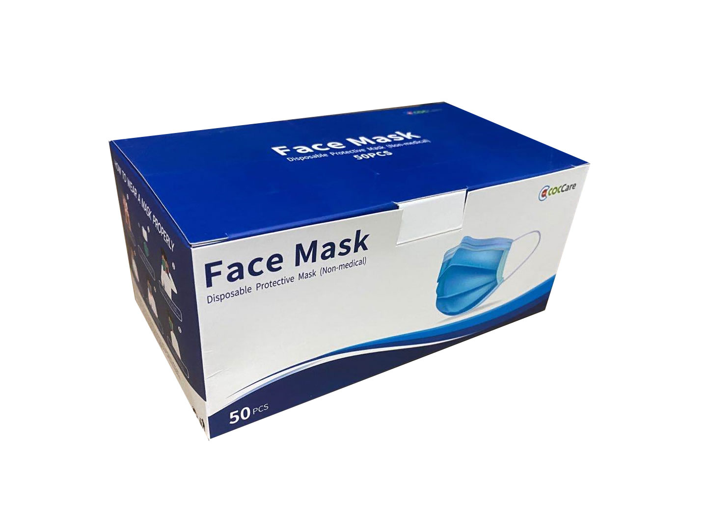 Color Box for 3 Ply Disposable Face Mask
